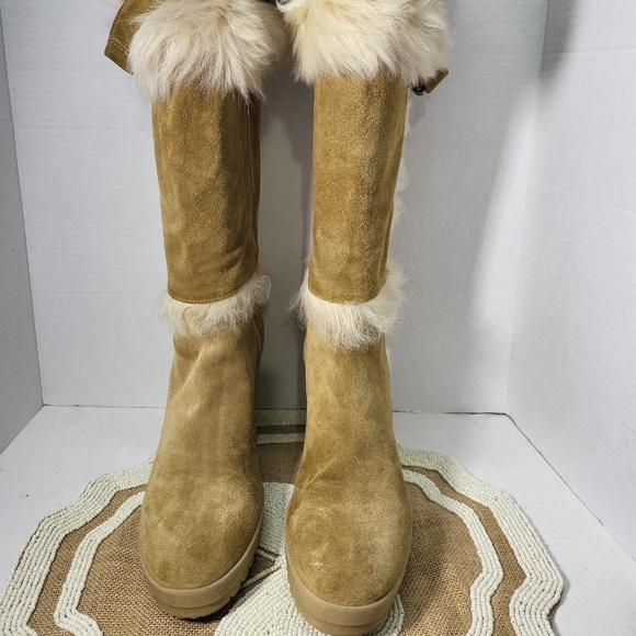 Beautiful Coach Wedge Boots sz.10 - Picture 1 of 9
